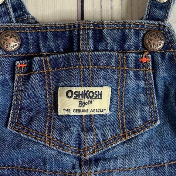 Oshkosh Overall Dress Floral Lined Size 12 Months - Picture 4 of 9